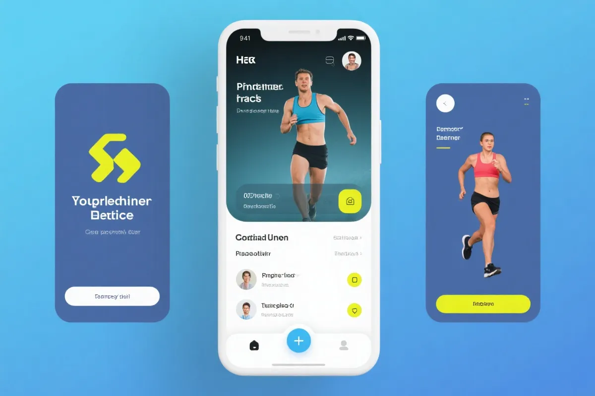 体育类APP界面示意